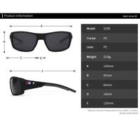 Plastic polygonal sunglasses for men Elit 2239-EL