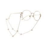 Metal non-slip chain, with pearl beads, for glasses and masks GA066