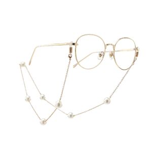 Metal non-slip chain, with pearl beads, for glasses and masks GA066