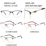 Очки защитные металлические с антибликовым покрытием Landi LD802