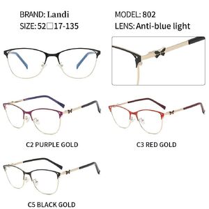 Protective anti-reflective coating metal glasses Landi LD802