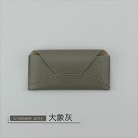 Genuine leather glasses case with microfiber lining ZY016