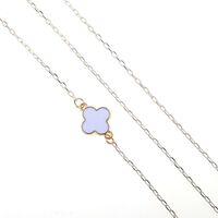 Metal non-slip chain with clover, for glasses and masks GL778