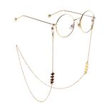 Gold-colored metal non-slip chain, with card suits, for glasses and masks GL795