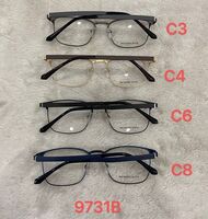 Metal frame for glasses with spring hinges 9731B