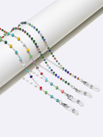 Glasses chain with colored glass rhinestones GM144