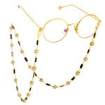 Metal non-slip chain, with cubes, stone and diamond balls, for glasses and masks GL522