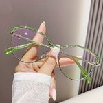 Metal glasses with blue light protection for women 7105-PN