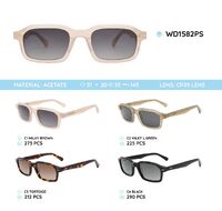 Plastic acetate frame polarized sunglasses WD1582PS
