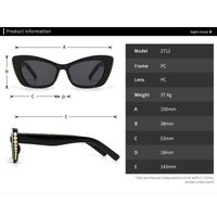 Plastic sunglasses with diamonds in the shape of a 