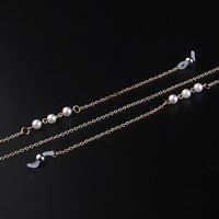 Metal non-slip chain, with pearls, for glasses and masks GL967