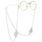 Silver-colored metal non-slip chain, for glasses and masks GL050