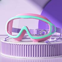 Swimming waterproof anti-fog goggles for kids (3-16 years), with integrated earplugs and box, YJ044-YU