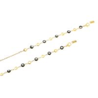 Металлическая нескользящая цепочка, с глазами и цветочками, для очков и масок GL262