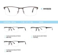 Оправа для очков металлическая мужская полуободковая MM3038