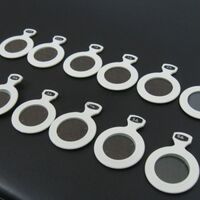 266 plastic rim ophthalmic trial lens set in an aluminum case 38/25 mm