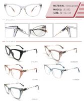 Plastic TR90 and acetate frame with spring hinges LE1082-DA