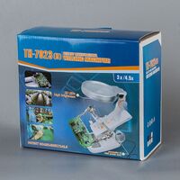 Лупа настольная мультифункциональная с подсветкой 7023B-XX, увеличение: 3X, 4,5X