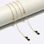 Gold-colored metal non-slip chain, with glasses, for glasses and masks GL1692
