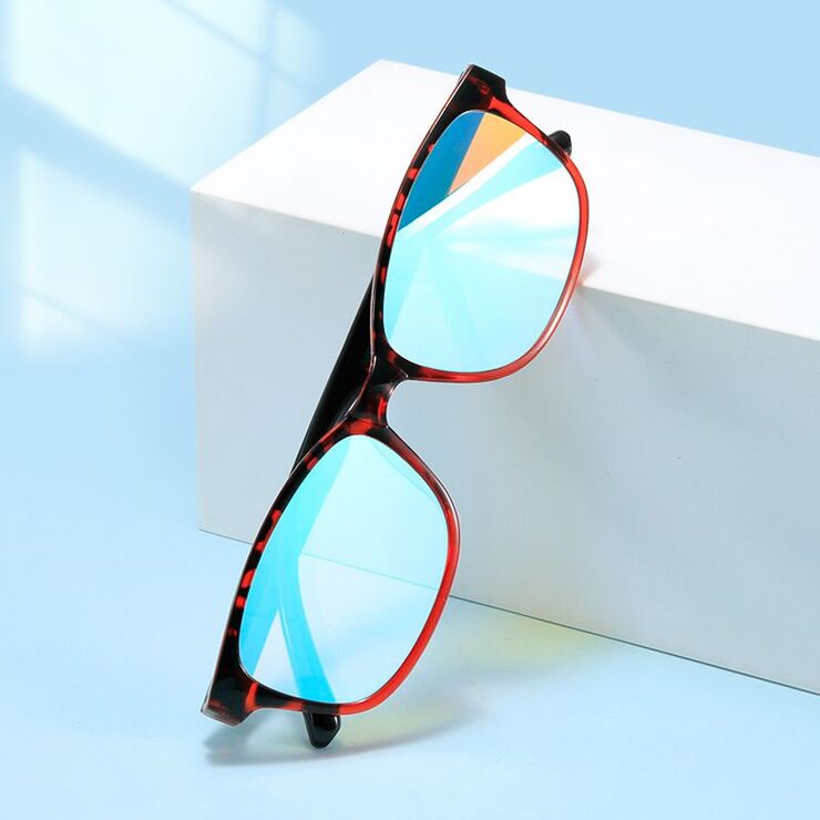 Blue Block plastic glasses with blue light protection for colorblind people, with case KY3028-5色盲镜