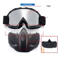 Safety shockproof sports goggles - mask 风镜-鹰嘴面罩转印