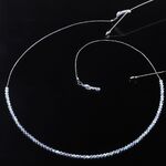 Metal non-slip chain, with diamond crystal beads, for glasses and masks GL176