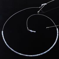Metal non-slip chain, with diamond crystal beads, for glasses and masks GL176