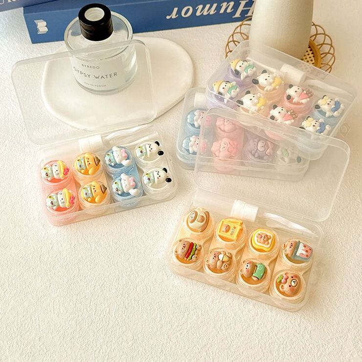 Soft contact lens kit with 6 containers WK-404四副4款