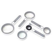 Magnifier with universal backlight, magnifying glass with handle 7518C-XX, diameter 75 mm, magnification: 5Х, 12Х