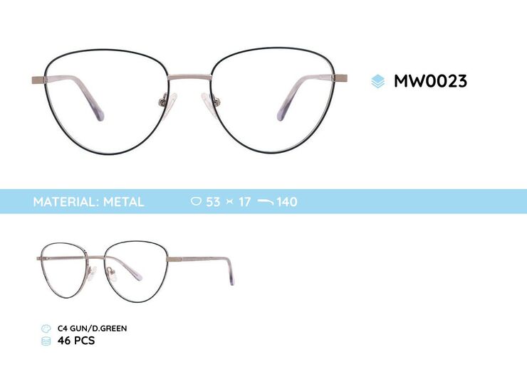Metal women's frames for glasses MW0023