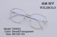 Metal +TR90 ultrathin women's frames with spring hinges Wilibolo TR3025