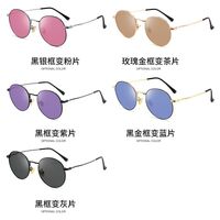 Очки металлические фотохромные с защитой от синего света 9633-GT