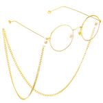 Gold-colored metal non-slip chain, for glasses and masks GL339