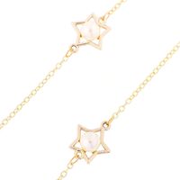 Металлическая нескользящая цепочка золотого цвета, со звездой и жемчугом, для очков и масок GL305