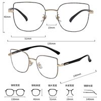 Metal frame with Blue Ray Cut protection lenses MAMO F93016
