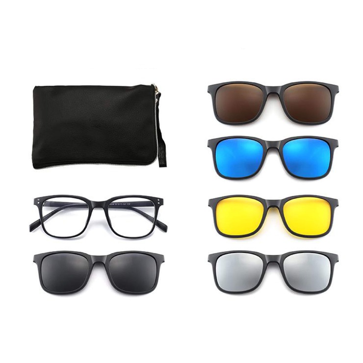 Оправа El Dorado с комплектом поляризационных солнцезащитных насадок (клипон) на магните 2329 (5 штук)