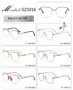 Metal frame with soft nose pad and spring hinges GZ1016-DA