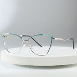 Metal glasses with blue light and UV protection 9718-GT