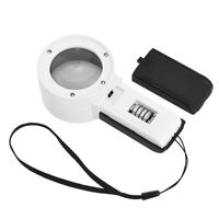 Magnifier with universal backlight, magnifying glass with handle 5018-XX, size: diameter 40 mm, magnification: 30X