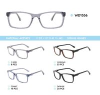 Plastic acetate eyeglasses frame for men with spring hinges WD1556