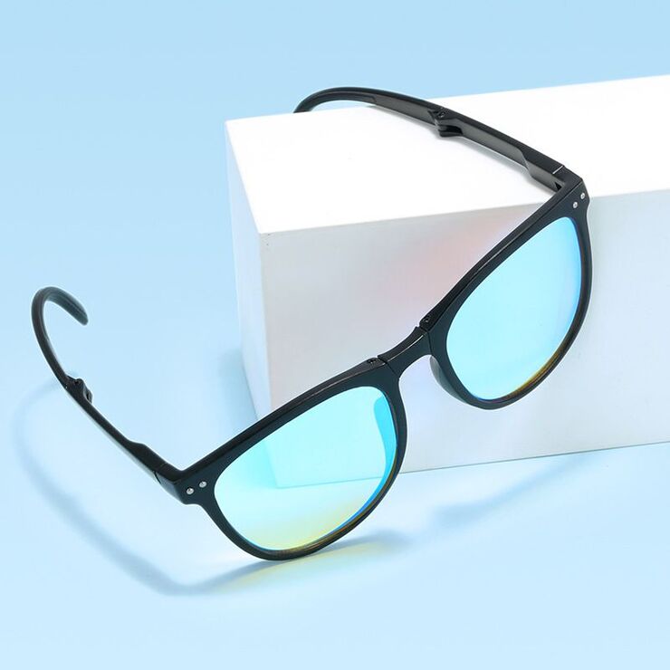 Blue Block plastic glasses with blue light protection for colorblind people, folding, with case KY6105-5色盲