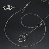 Metal non-slip chain, with pendant cross with mask, for glasses and masks GL732