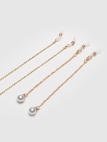 Цветная цепочка для очков, комплект из двух штук, золотая и серебряная GM040