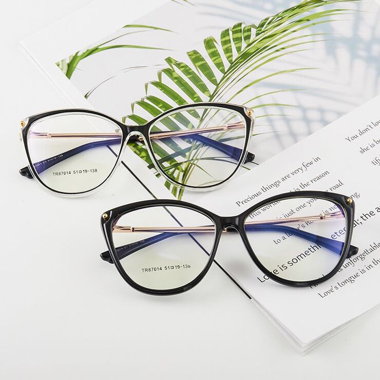 TR90 plastic frame or glasses with blue light protection, with spring hinges FA87014