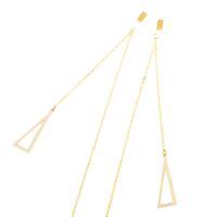 Gold-colored metal non-slip chain, with a triangle pendant, for glasses and masks GL284