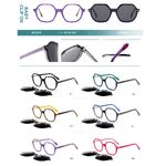 Plastic acetate frame for kids with spring hinges + polarized clip-on Big City BC2205S