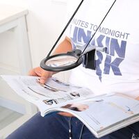 Лупа настольная с подсветкой 11B-1-XX, увеличение: 2X, 6X