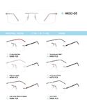 Металлическая безободковая оправа с дужками из пластика TR-90 HK02-03