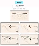 Metal eyeglasses frame for women with spring hinges 260001 (item in stock)