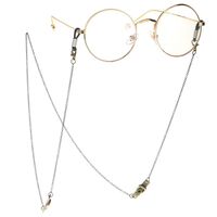 Bronze-colored metal non-slip chain, with belt buckle, for glasses and masks GL133